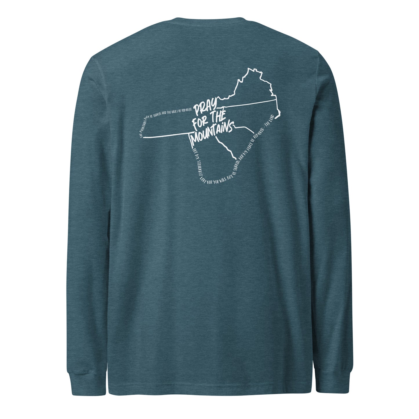 PRAY FOR THE MOUNTAINS OUTLINE - Unisex Long Sleeve
