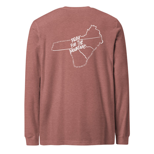 PRAY FOR THE MOUNTAINS OUTLINE - Unisex Long Sleeve